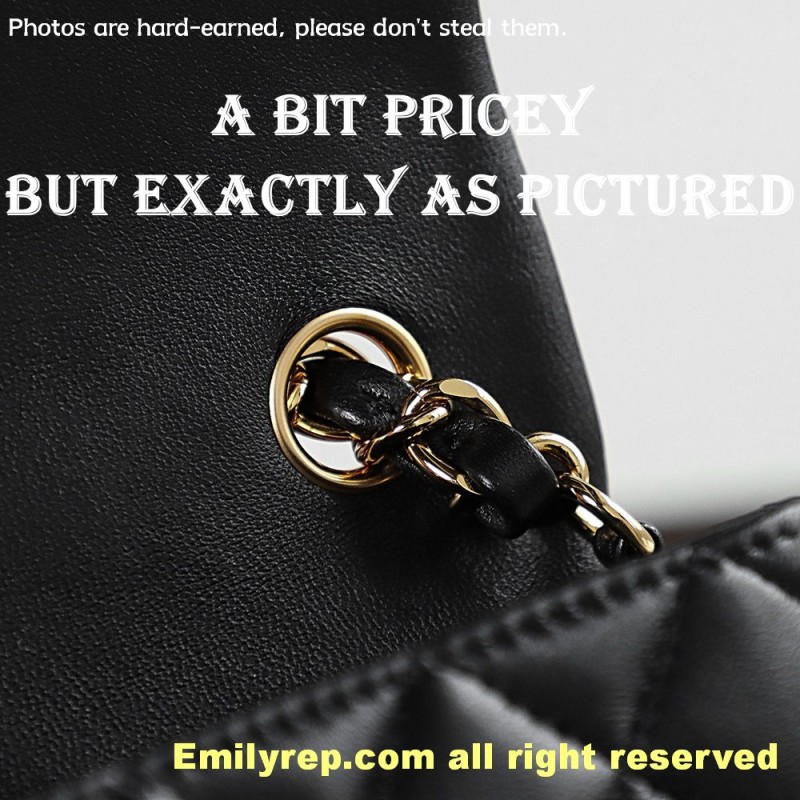 chanel classic sheepskin flap black and gold mini 12-20-6cm C0003