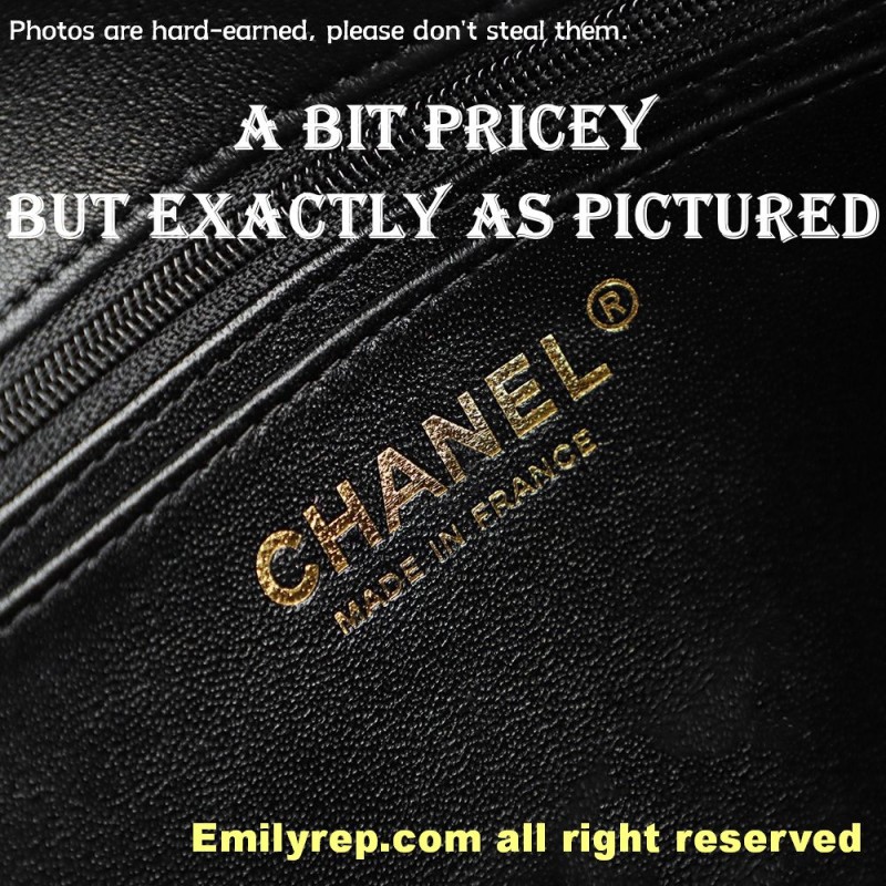 chanel classic sheepskin flap black and gold mini 12-20-6cm C0003