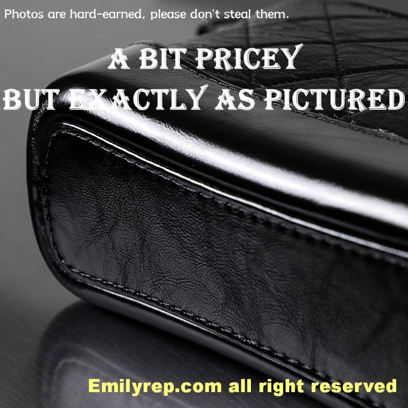 chanel gabrielle hobo black and gold small 15-20-8CM C0008