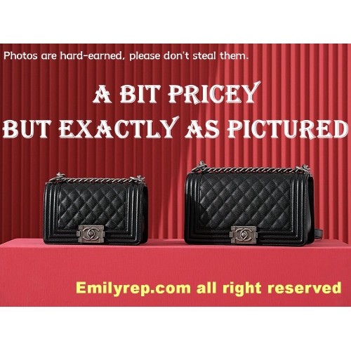 chanel leboy Black and gold small 20.5-12-18.5cm C0009
