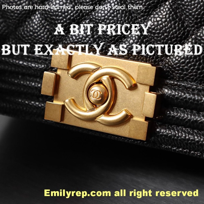 chanel leboy Black and gold small 20.5-12-18.5cm C0009