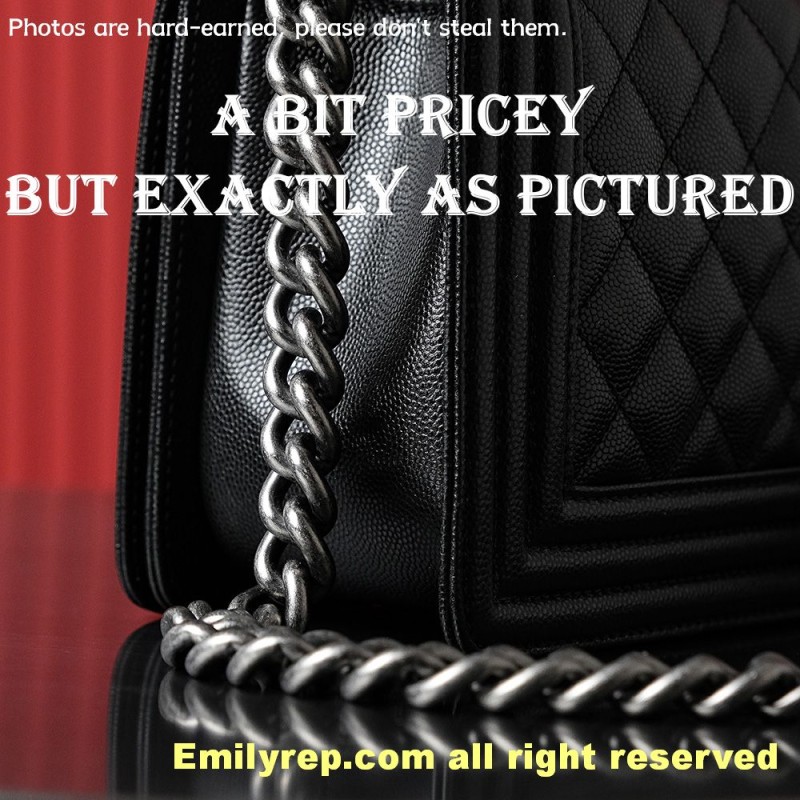 chanel leboy Black and silver Medium 25-15-9cm C0012