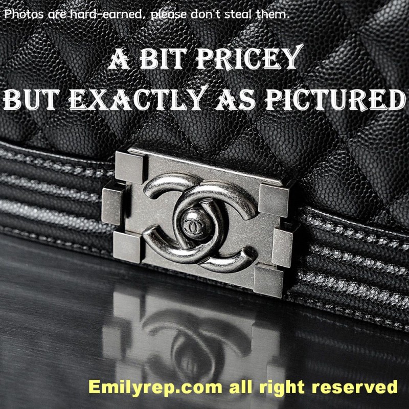 chanel leboy Black and silver small 20.5-12-8.5CM C0013
