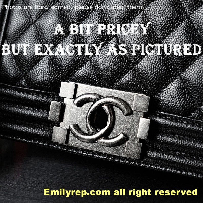 chanel leboy Black and silver small 20.5-12-8.5CM C0013