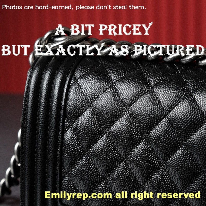 chanel leboy Black and silver small 20.5-12-8.5CM C0013