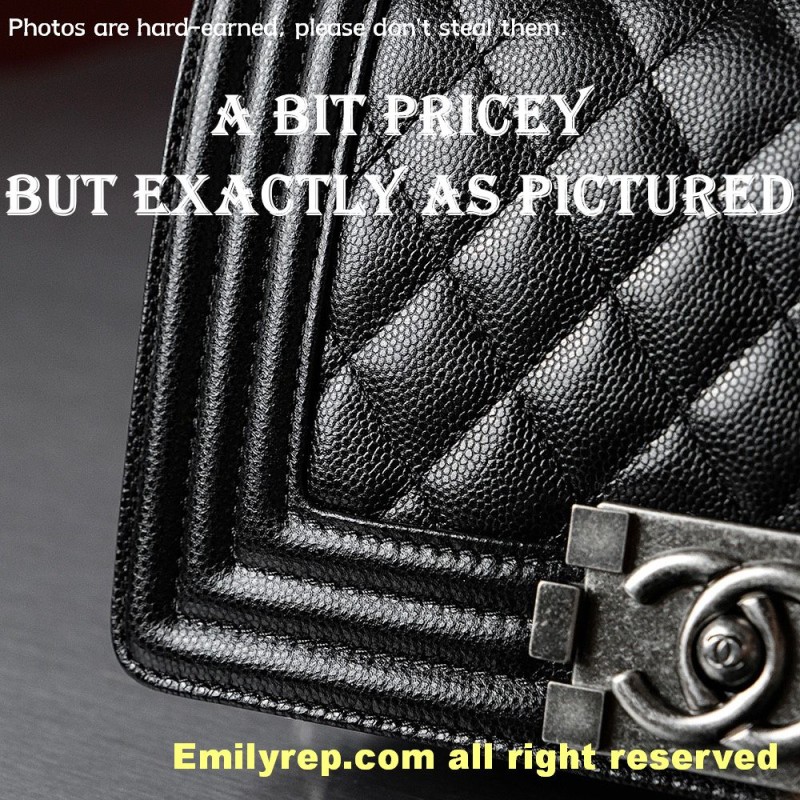chanel leboy Black and silver small 20.5-12-8.5CM C0013