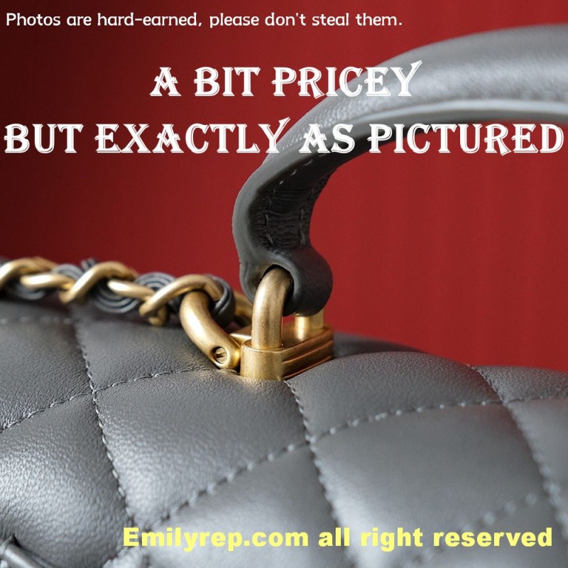 chanel classic flap Grey sheepskin 12-20-6cm C0018