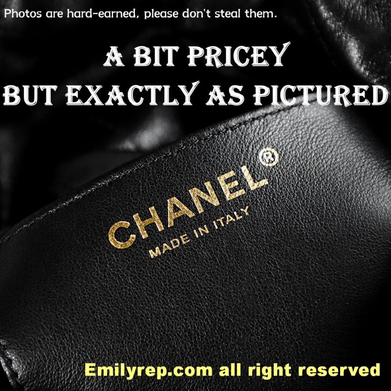 chanel 22 mini black and gold pearl 19-20-6cm C0019