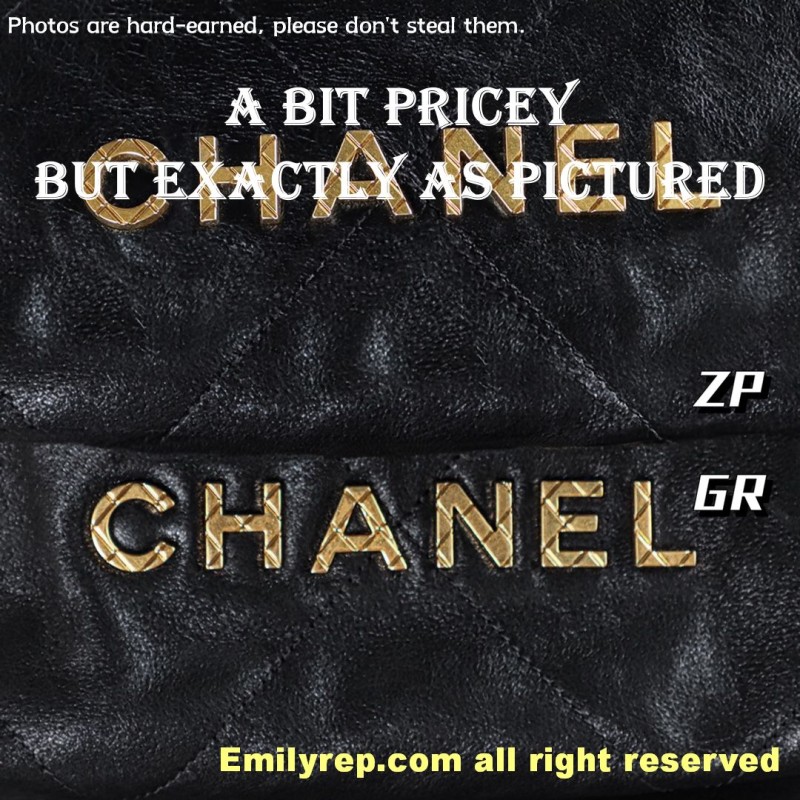 chanel 22 mini black and gold pearl 19-20-6cm C0019