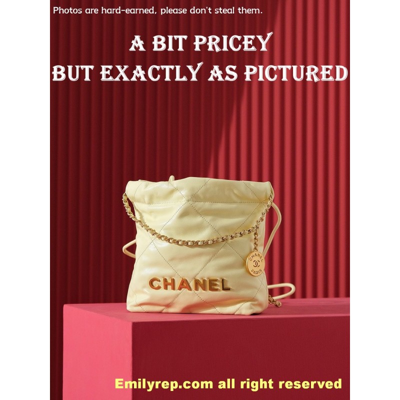 chanel 22 mini yellow 19-20-6cm C0020