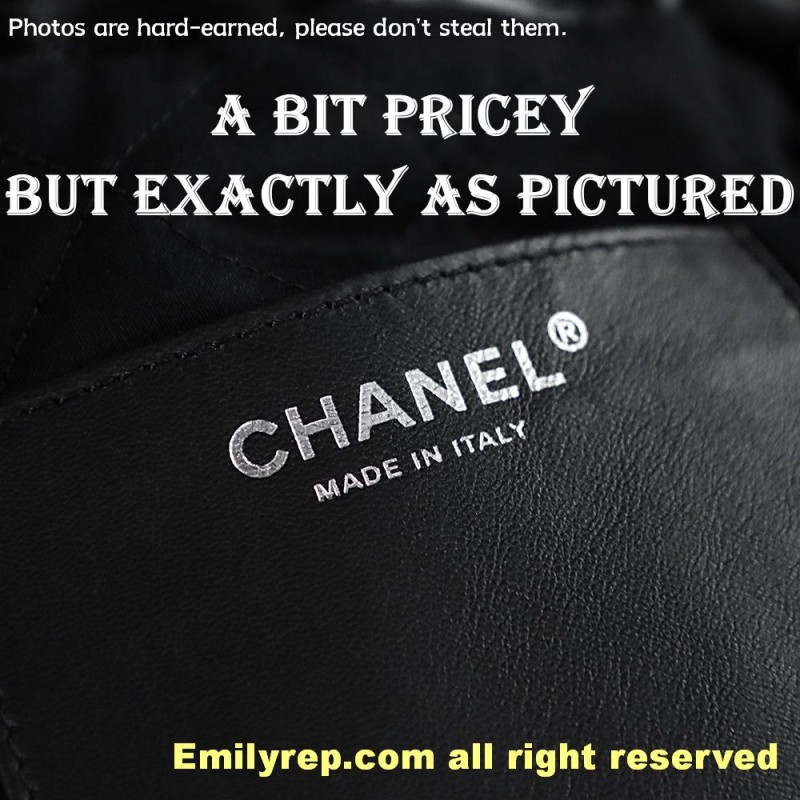 chanel 22 mini black and silver 19-20-6cm C0021