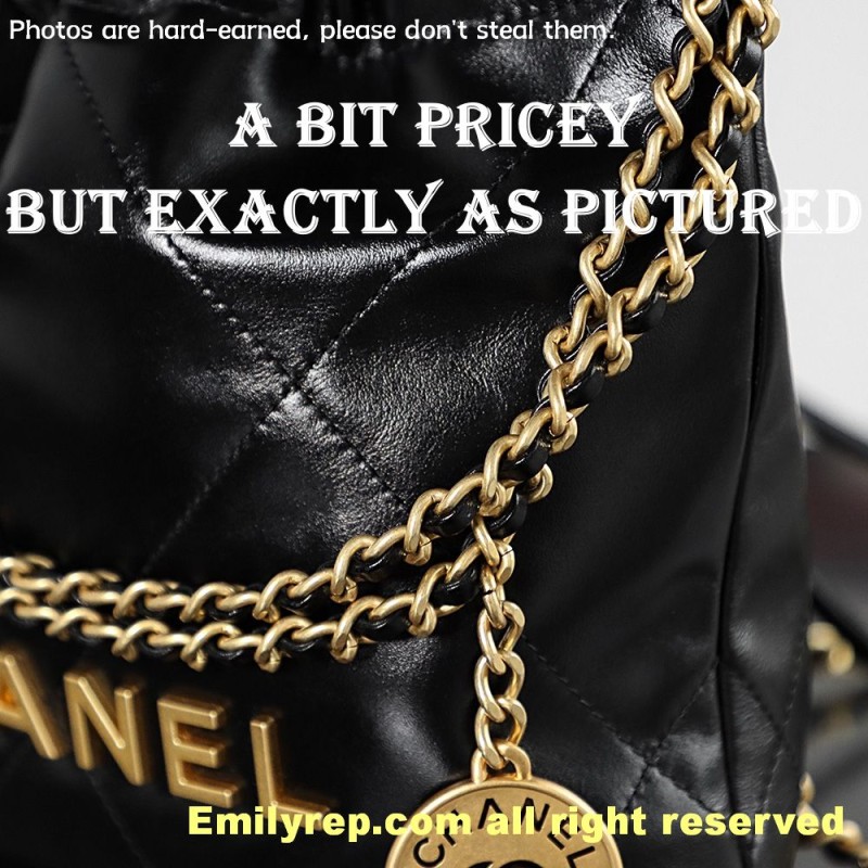chanel 22 mini black and gold 19-20-6cm C0022