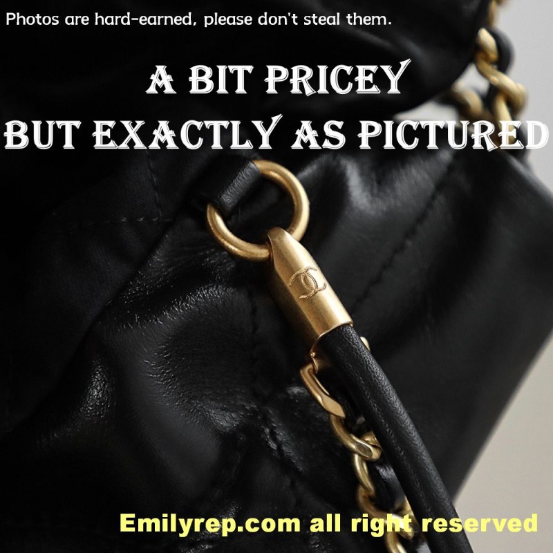 chanel 22 mini black and gold 19-20-6cm C0022
