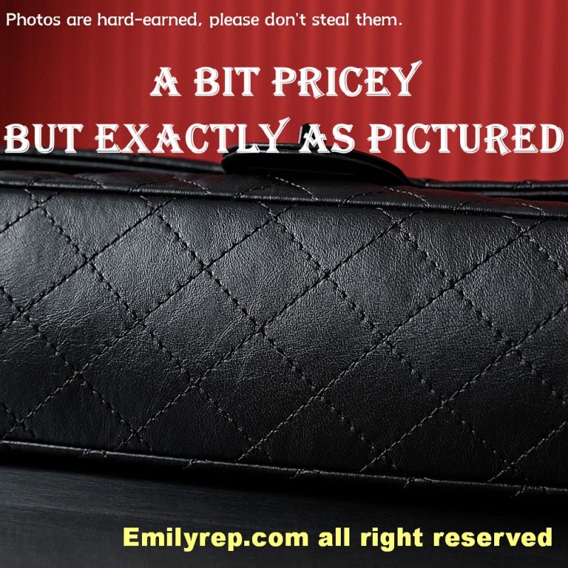 chanel 2.55 black medium 16-24-7.5cm C0023