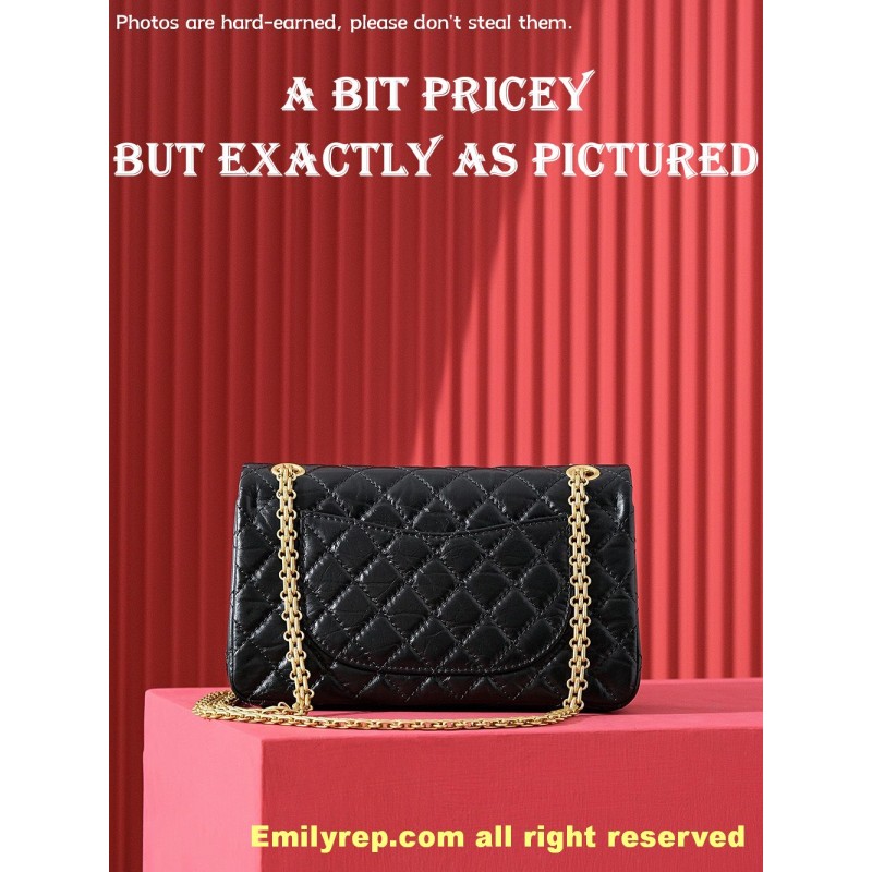 chanel 2.55 gold medium 16-24-7.5cm C0024