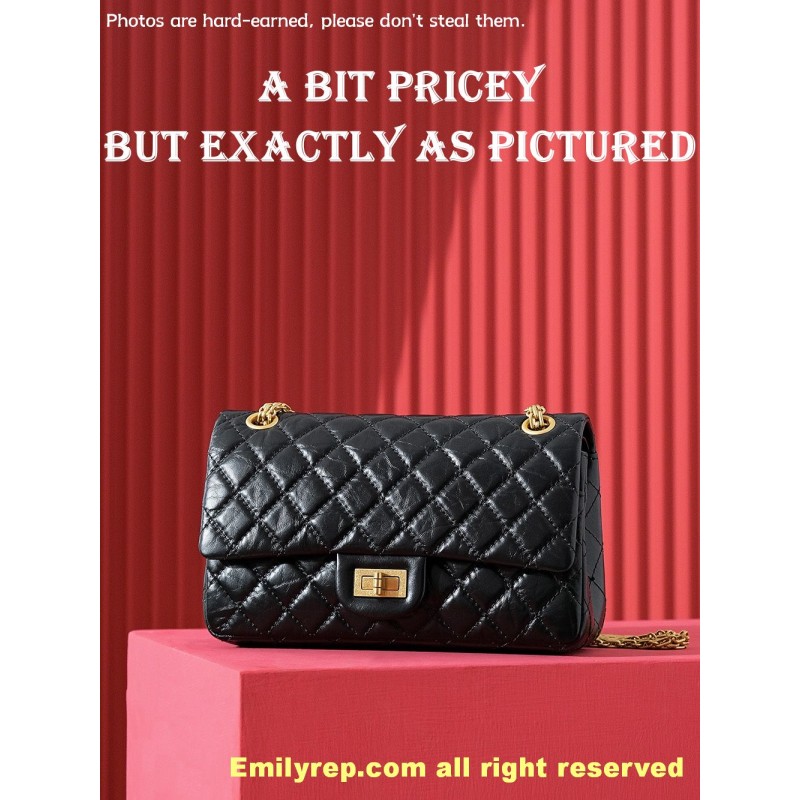 chanel 2.55 gold medium 16-24-7.5cm C0024