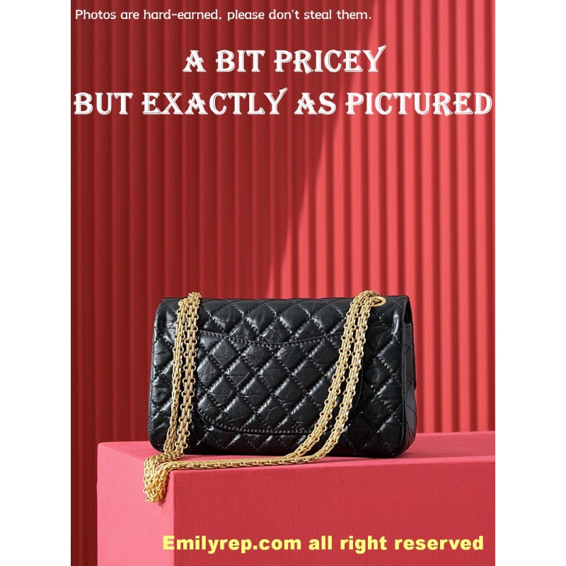 chanel 2.55 gold medium 16-24-7.5cm C0024