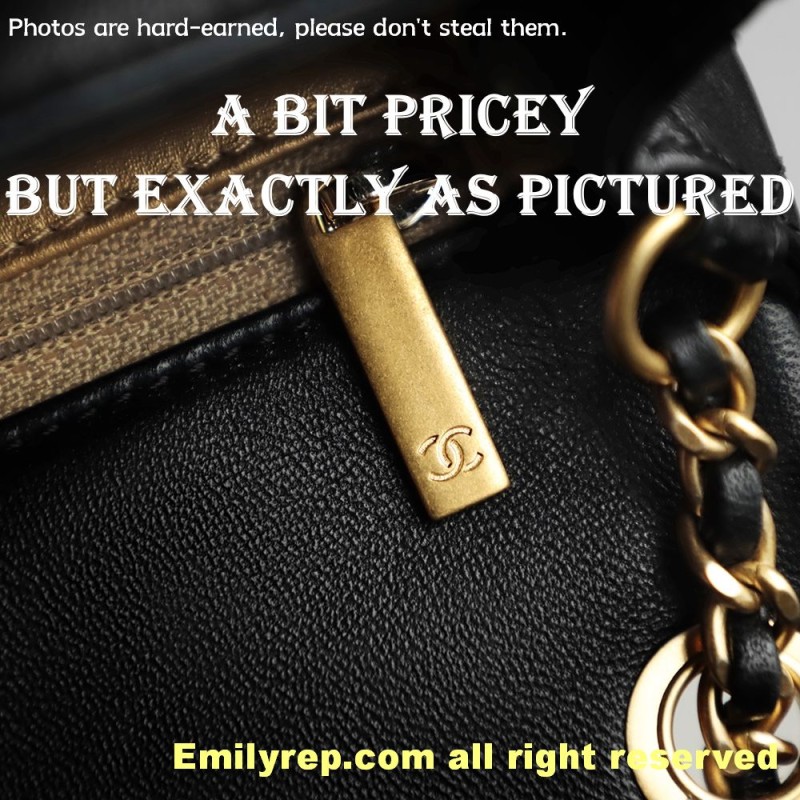 chanel classic flap Golden Globe square 13-18-7cm C0026