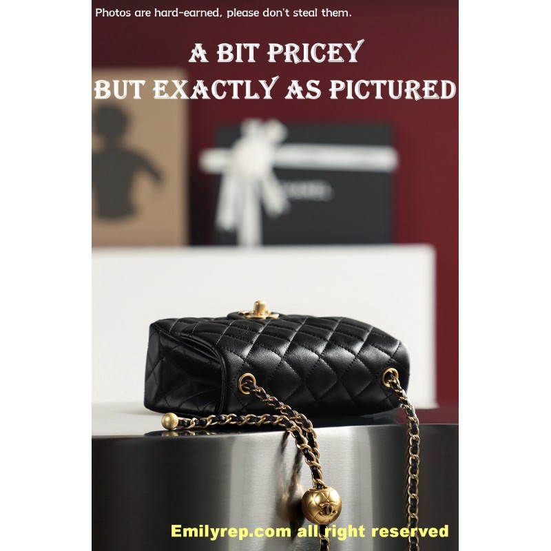 chanel classic flap Golden Globe square 13-18-7cm C0026