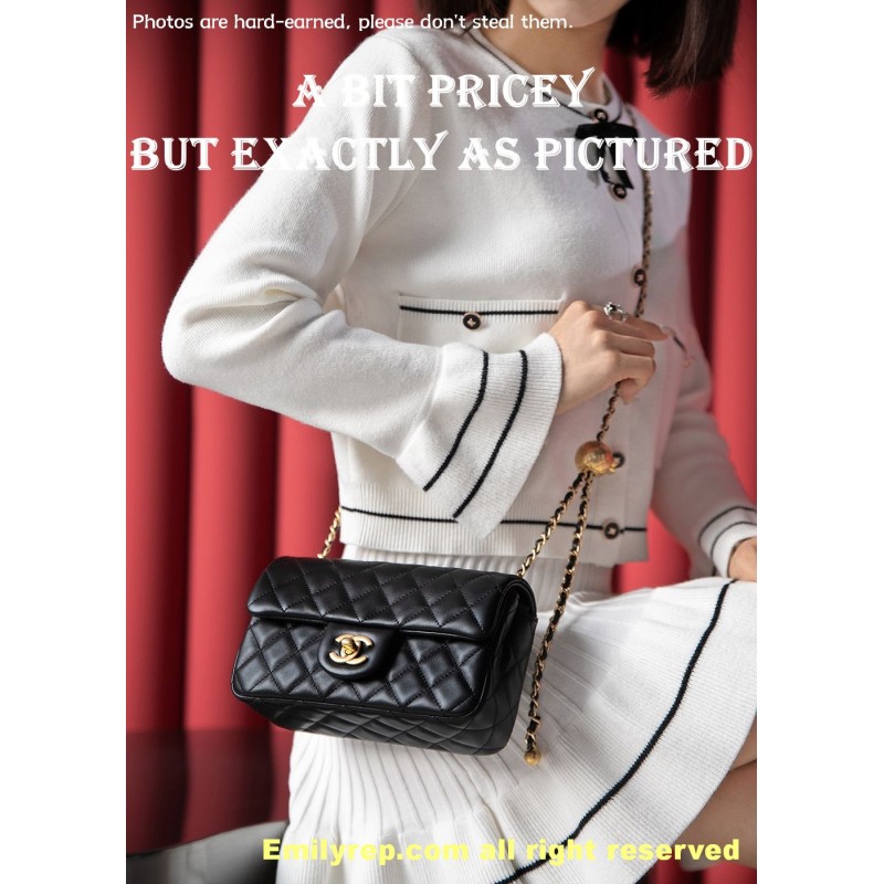chanel classic flap Golden Globe rectangle 13-20-7cm C0028