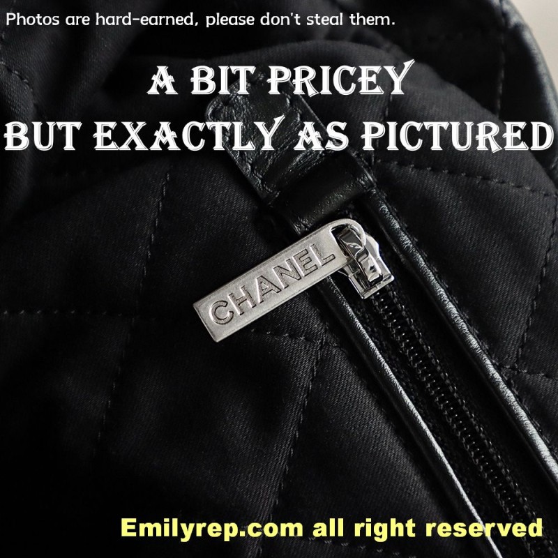 Chanel 22 black and silver Medium 39-42-8cm C0029