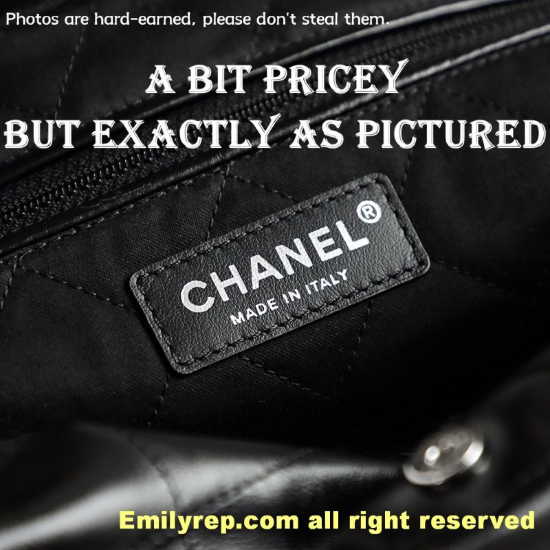 Chanel 22 black and silver Small 35-37-7cm C0031