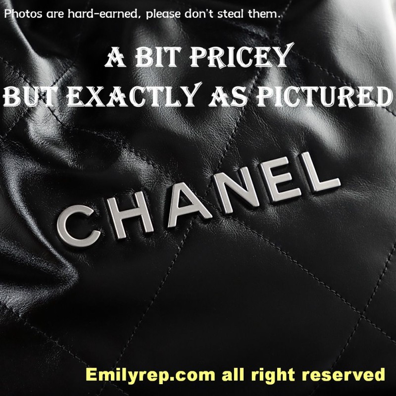 Chanel 22 black and silver Small 35-37-7cm C0031