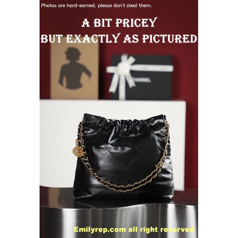 Chanel 22 black and gold Small 35-37-7cm C0032