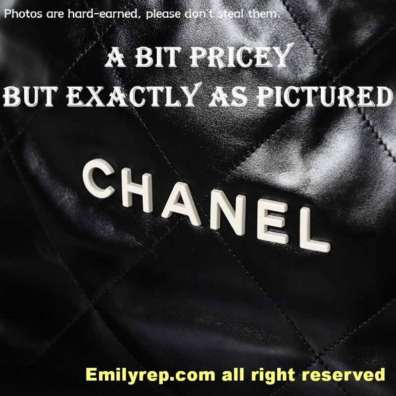 Chanel 22 black and white Medium 38-42-8cm C0033