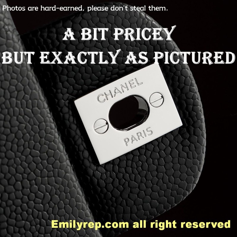 Chanel Classic Flap Ball-grain calfskin black and silver square 13-17-8cm C0038