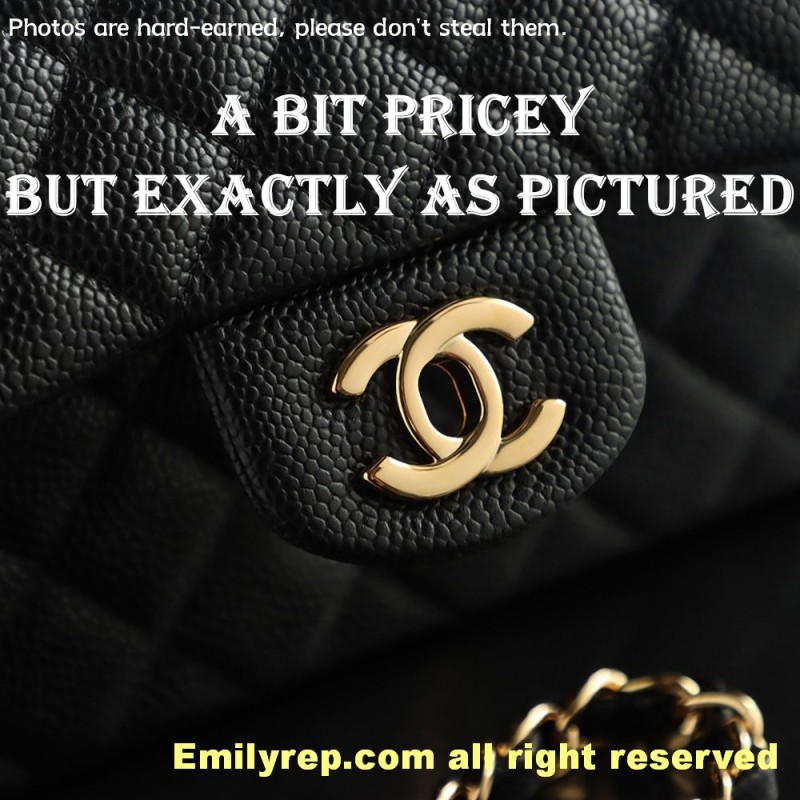 Chanel Classic Flap Ball-grain calfskin black and gold mini 12-20-6cm C0039