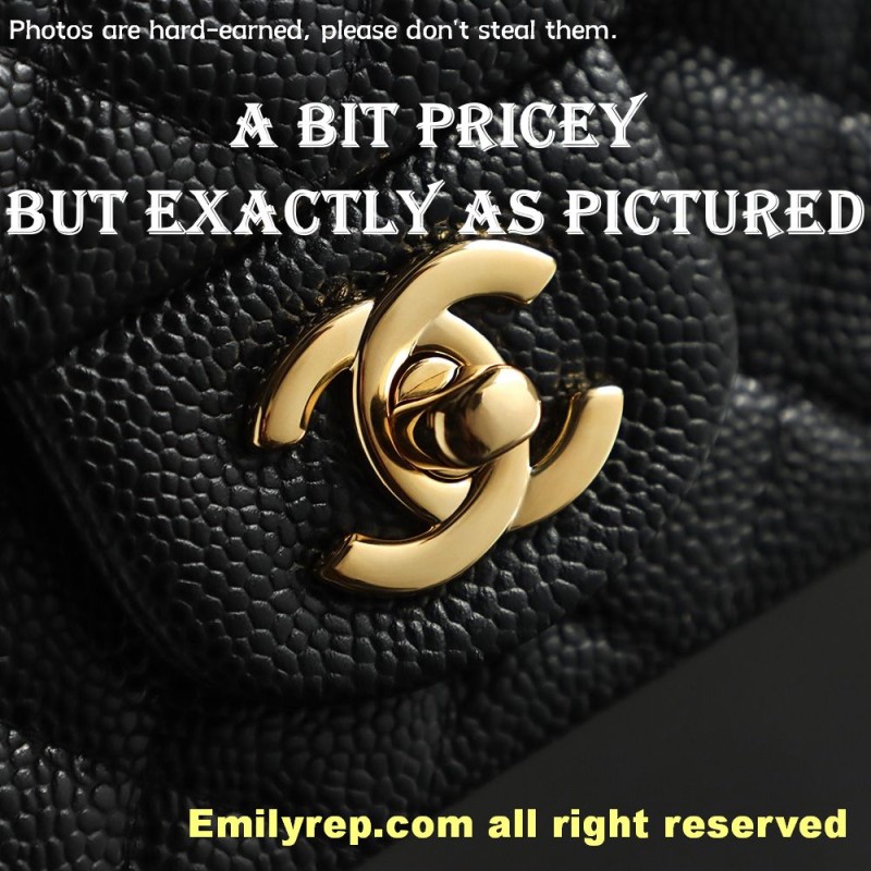 Chanel Classic Flap Ball-grain calfskin black and gold mini 12-20-6cm C0039