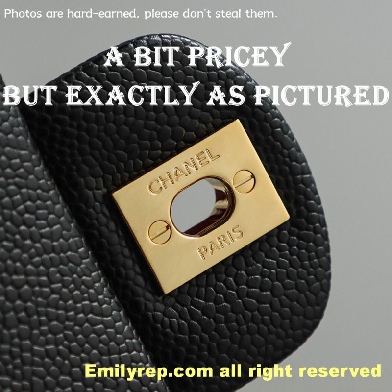 Chanel Classic Flap Ball-grain calfskin black and gold mini 12-20-6cm C0039