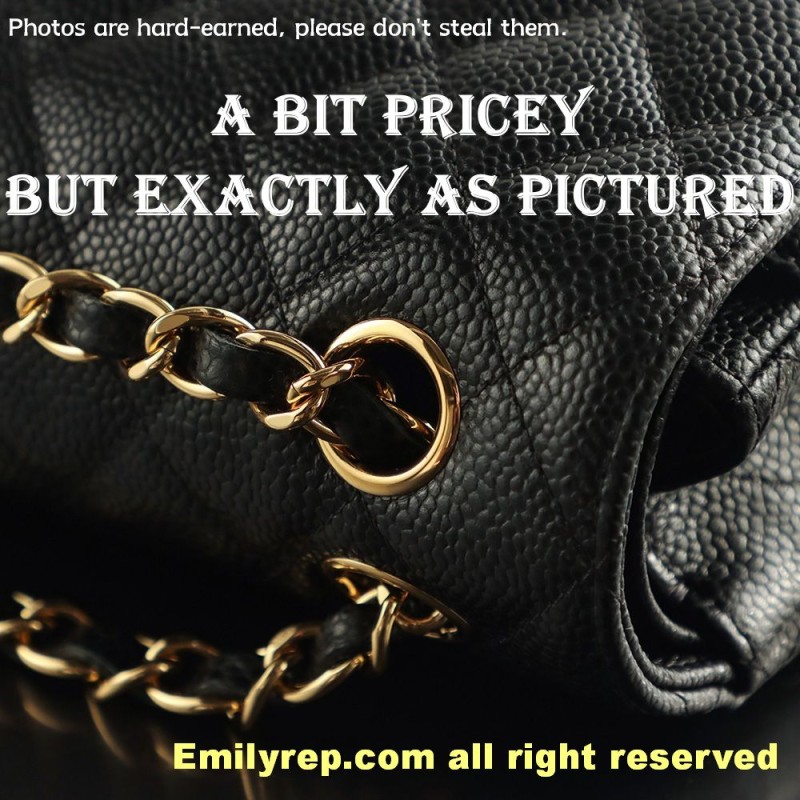 Chanel Classic Flap Ball-grain calfskin black and gold small 14.5-23-6cm C0041