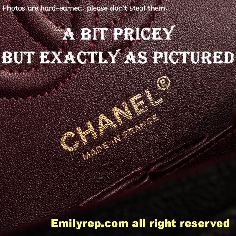 Chanel Classic Flap Ball-grain calfskin black and gold small 14.5-23-6cm C0041