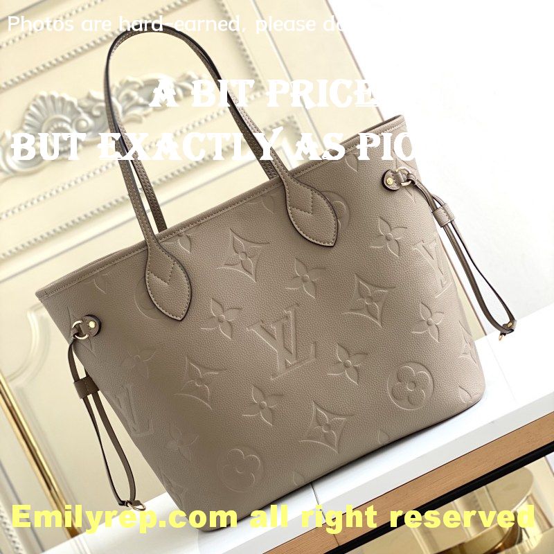 louis vuitton m45686 gray neverfull medium tote bag