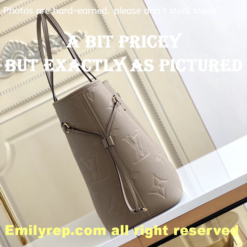 louis vuitton m45686 gray neverfull medium tote bag