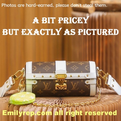Louis Vuitton M57835 White Edging Papillon Trunk Handbag
