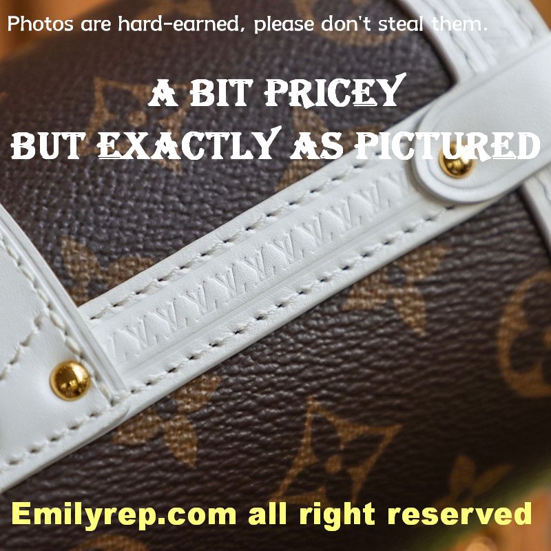 Louis Vuitton M57835 White Edging Papillon Trunk Handbag