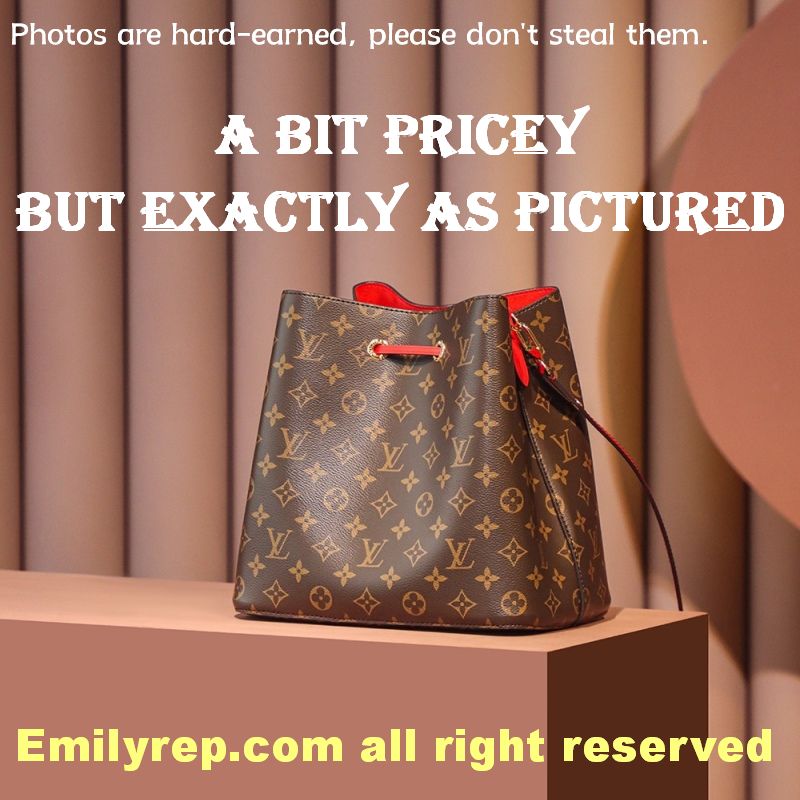 Louis Vuitton M44021 Coquelicot Red NéOnoé Shoulder Bucket Bag
