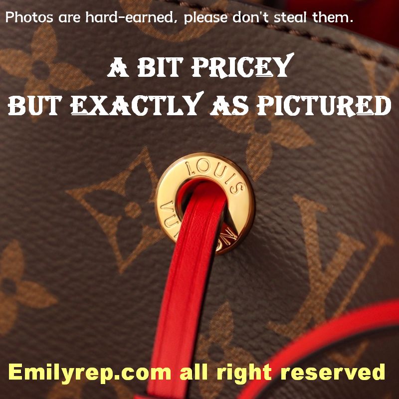 Louis Vuitton M44021 Coquelicot Red NéOnoé Shoulder Bucket Bag