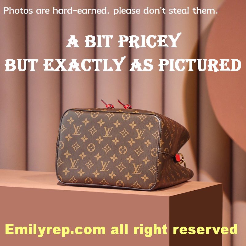 Louis Vuitton M44021 Coquelicot Red NéOnoé Shoulder Bucket Bag