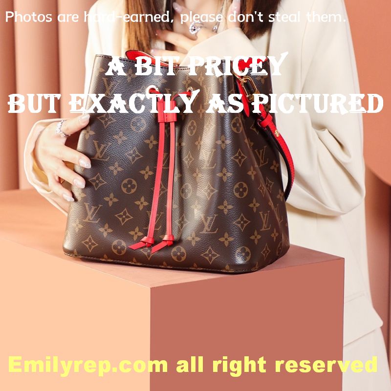 Louis Vuitton M44021 Coquelicot Red NéOnoé Shoulder Bucket Bag