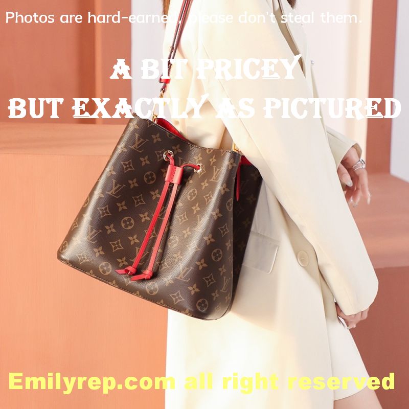 Louis Vuitton M44021 Coquelicot Red NéOnoé Shoulder Bucket Bag