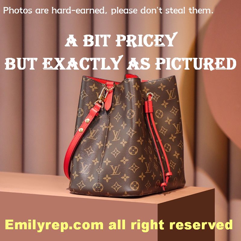 Louis Vuitton M44021 Coquelicot Red NéOnoé Shoulder Bucket Bag