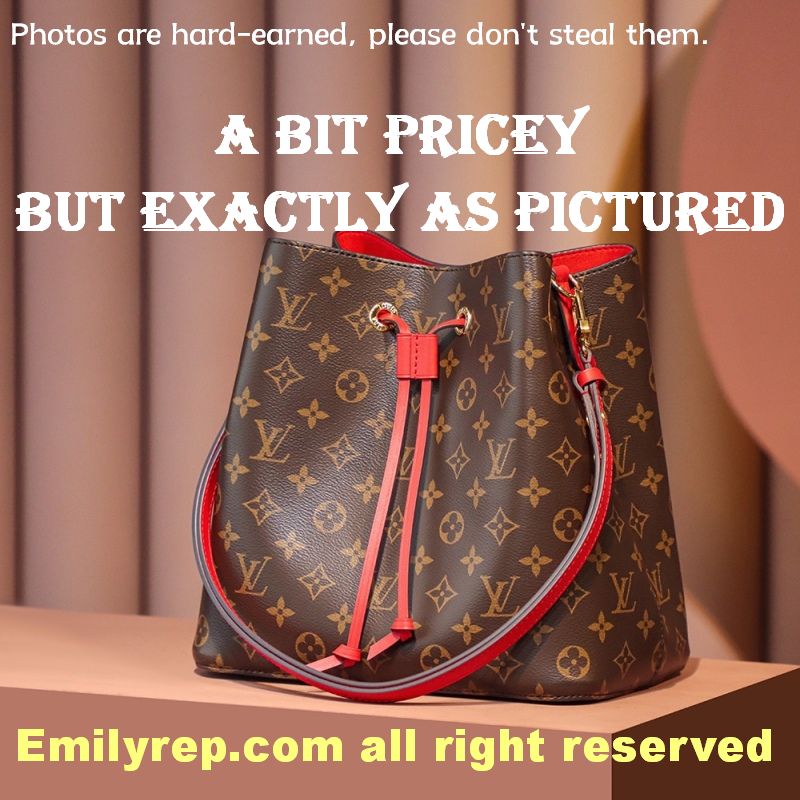 Louis Vuitton M44021 Coquelicot Red NéOnoé Shoulder Bucket Bag