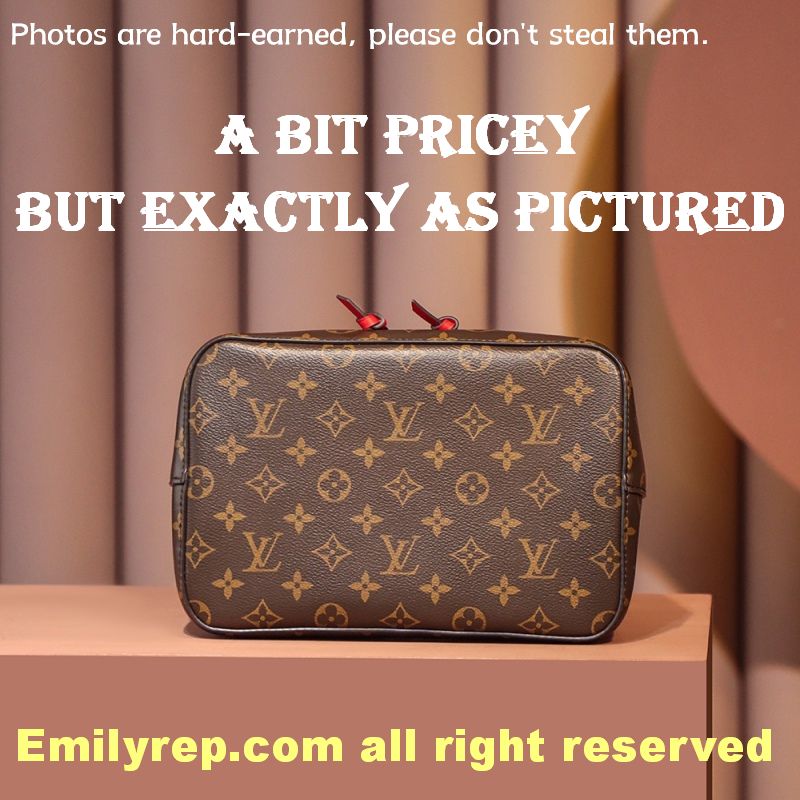 Louis Vuitton M44021 Coquelicot Red NéOnoé Shoulder Bucket Bag