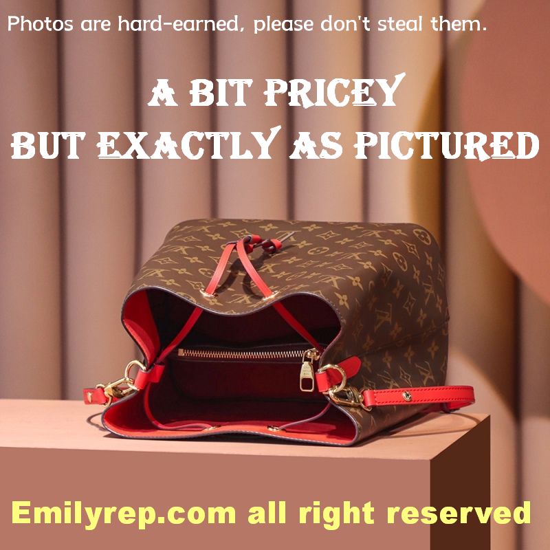 Louis Vuitton M44021 Coquelicot Red NéOnoé Shoulder Bucket Bag