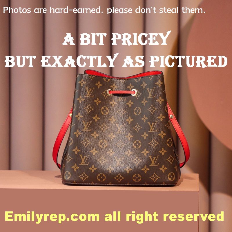 Louis Vuitton M44021 Coquelicot Red NéOnoé Shoulder Bucket Bag