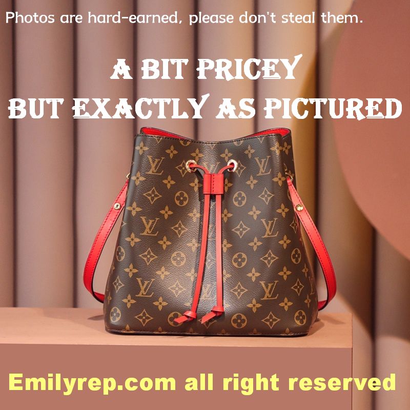 Louis Vuitton M44021 Coquelicot Red NéOnoé Shoulder Bucket Bag
